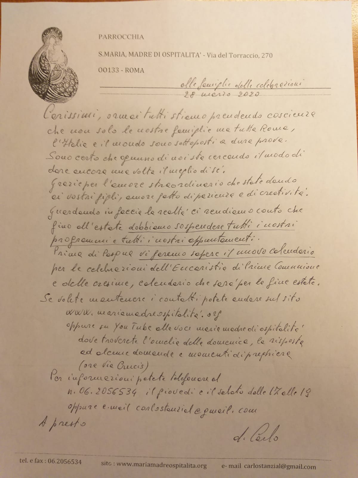 Lettera di Don Carlo