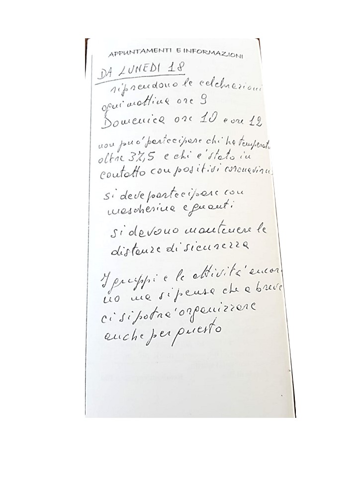 RIPRENDONO LE ATTIVITA'